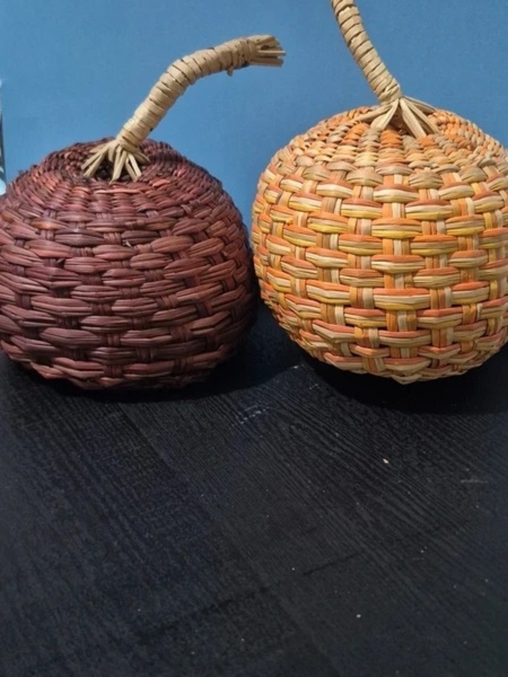 Threshold Woven Pumpkin Accents in Brown & Orange